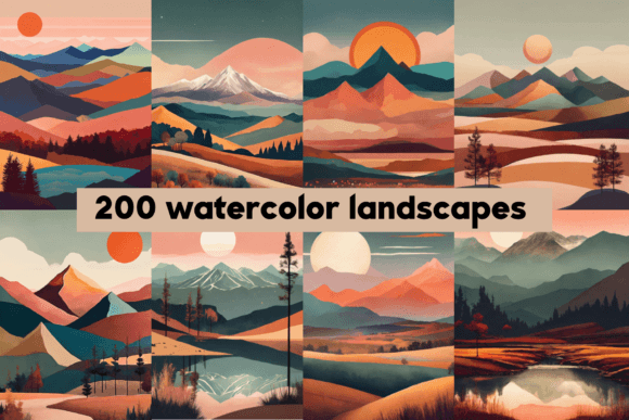 200 Watercolor Landscapes: An Embroidery Review