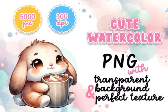Cute Watercolor Bunny with Hot Cocoa Review