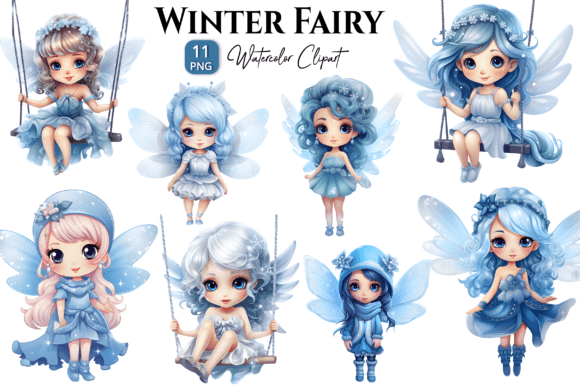 Cute Winter Fairy Illustrations for Branding