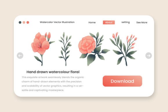 Hand Draw Watercolor Illustrations for Commercial Products