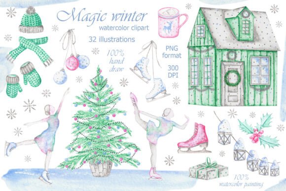 Magic Winter Watercolor Clipart: Xmas Illustrations Review