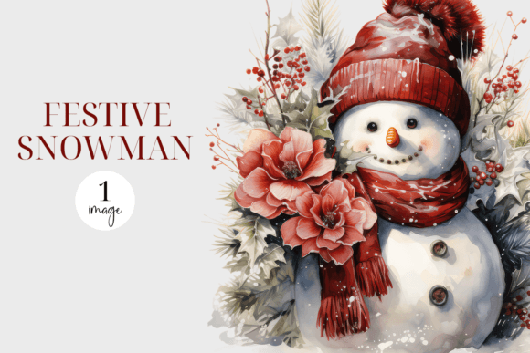 Snowman PNG Watercolor Festive Snowmen Review