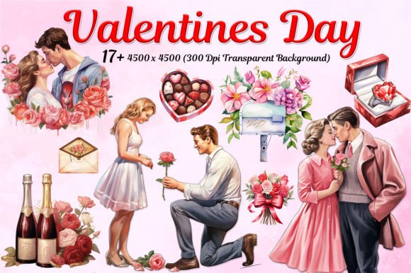 Valentine's Day Watercolor Collection: Illustrations Review