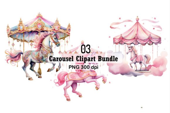 Watercolor Carousel Clipart Bundle: An Embroidery Review
