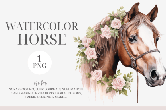Watercolor Chestnut Horse PNG Clipart Review