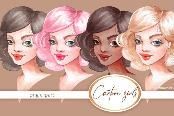 Watercolor Girls Clipart PNG Illustrations Review