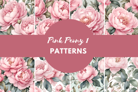 Watercolor Peony Pattern: Illustrations for Crafters