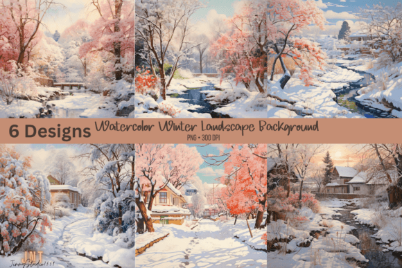 Watercolor Winter Landscape Background: A Stitch Review